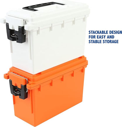 Sheffield 12681 Marine Storage Box, Dry Box Made in USA, Waterproof Container for Boat and Dock Gear, Small Parts Organizer with Latch, Stackable