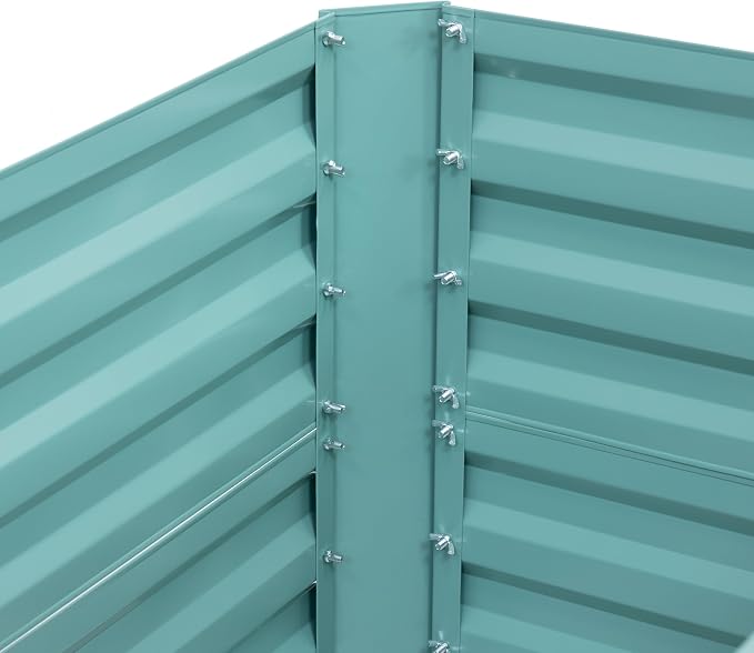 Sunnydaze Galvanized Raised Garden Bed - Outdoor Planter Box for Backyard or Patio - Steel Metal Raised Bed for Gardening Vegetables, Flowers, Herbs - 47 x 23 x 24 in - Green - Rectangle