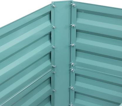 Sunnydaze Galvanized Raised Garden Bed - Outdoor Planter Box for Backyard or Patio - Steel Metal Raised Bed for Gardening Vegetables, Flowers, Herbs - 47 x 23 x 24 in - Green - Rectangle