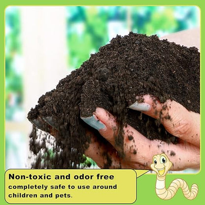 Worm Castings Organic Fertilizer 11 LBS by Doter, All Nature Fertilizer for Gardening, Tomato, Strawberry, Flower, and Herbs
