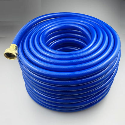 Darnassus PVC Garden Hose 1/2 Inch Green Heavy Duty Water Hose with Solid Brass Fittings,No Leaking, Flexible,for outdoors,Lawns,Patio (100 FT, Blue, Brass Fittings)