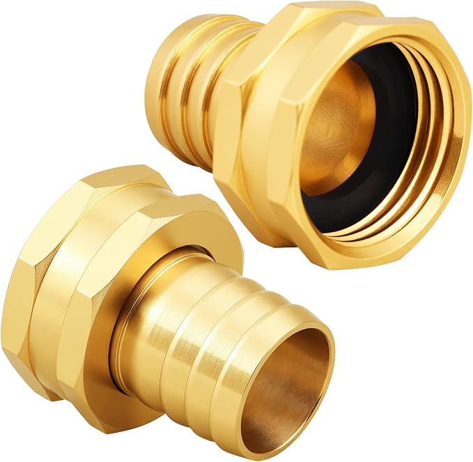 SIGURANTA 3/4" Hose Fitting Female | Brass GHT Thread Connector for Faucet/Bibb/Spigot | Garden Hose End Adapter (3/4" FHT Barb Fitting 10PCS)