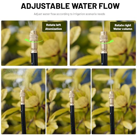 Thiswing 360° Adjustable Drip Irrigation System - 200 FT Garden Watering Kit with 40 Nozzles, 5/16" Flexible Tubing, Raised Bed Sprinkler & Garden Mister for Yard, Lawn, Vegetables, Potted Plants