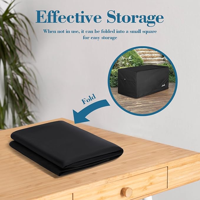 Himal Deck Box Cover, Waterproof 600D Oxford, 52 x 27 x 27 in | Heavy-Duty 600D Fabric, Waterproof Protection, UV Resistant, Outdoor Storage Cover, Waterproof Outdoor Furniture Covers