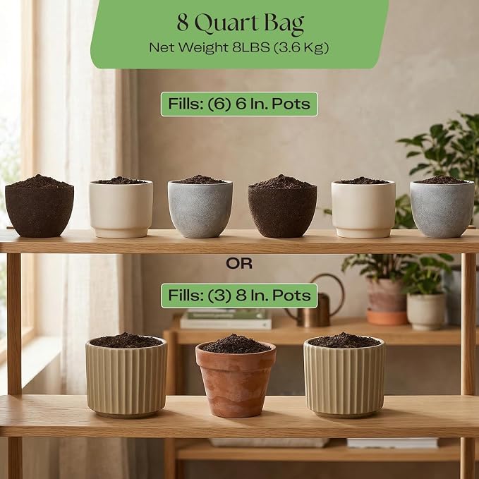 Rosy Garden Mix Biochar Potting Soil for Outdoor Plants, 8 Quart | Organic Garden Soil with Worm Castings for Vegetables, Herbs, and Flowers, Peat-free Outdoor Potting Mix, Made in USA
