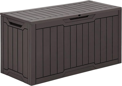 YITAHOME 80 Gallon Outdoor Storage Box | Large Water Resistant Resin Deck Box, Indoor Outdoor Lockable Storage Container for Patio, Garden, Cushions, Tools, Equipment