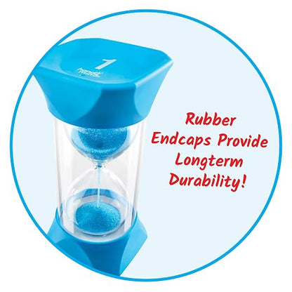 hand2mind Jumbo 1 Minute Sand Timer, Large Hourglass, Sand Clock for Kids, Quiet Timer for Classroom, Toddler Visual Countdown, Game and Calm Down Corner Supplies (Set of 1)