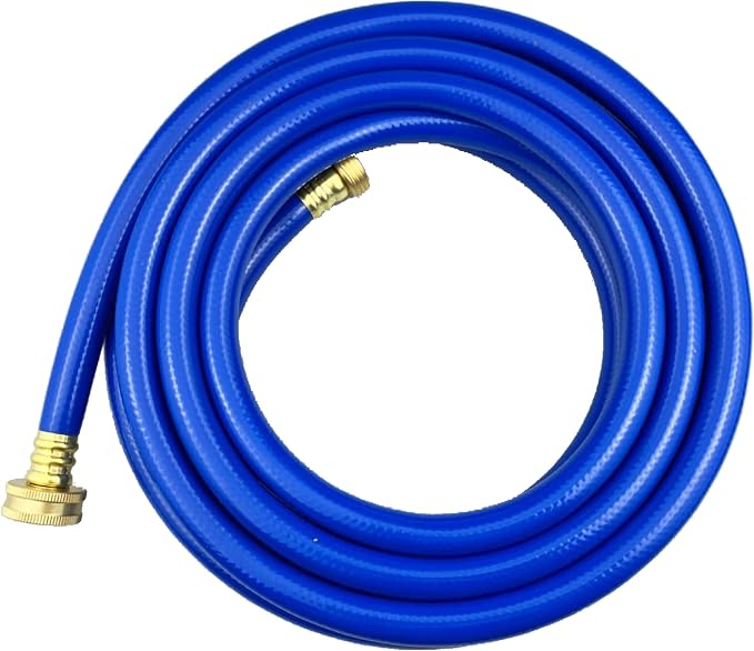 Darnassus PVC Garden Hose 1/2 Inch Green Heavy Duty Water Hose with Solid Brass Fittings,No Leaking, Flexible,for outdoors,Lawns,Patio (20 FT, Blue, Brass Fittings)