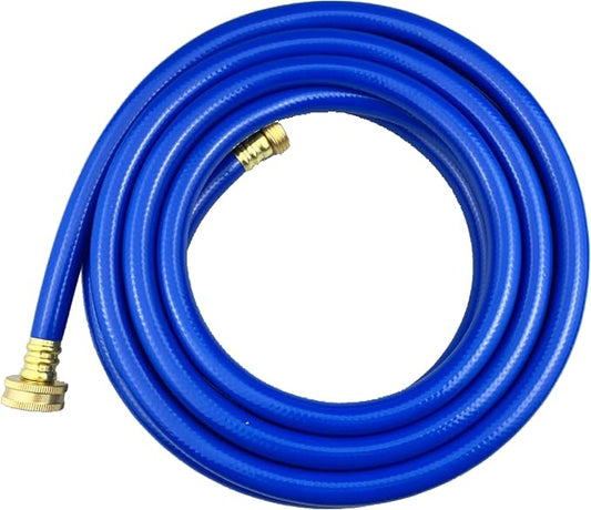 Darnassus PVC Garden Hose 1/2 Inch Green Heavy Duty Water Hose with Solid Brass Fittings,No Leaking, Flexible,for outdoors,Lawns,Patio (20 FT, Blue, Brass Fittings)