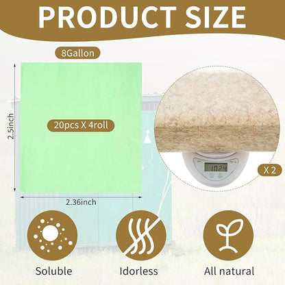 Toilet Sawdust Compost Composting 4.4 Pounds Kit with 8 Gallon Biodegradable Bags for Indoor and Outdoor Portable Toilets, All Natural Odor Control Wood Shavings for Camping Rv Off-grid Living