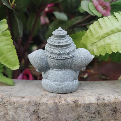 livelyfish Small Elephant Statue Sandstone Figurine Hindu Meditation Buddha Sculpture for Fish Tank Aquarium Decoration (F)