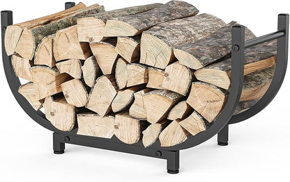 Firewood Rack Outdoor 30in，Indoor Firewood Storage and Firewood Rustproof Holder，Stable Log Holder and Fireplace Decor Organizer