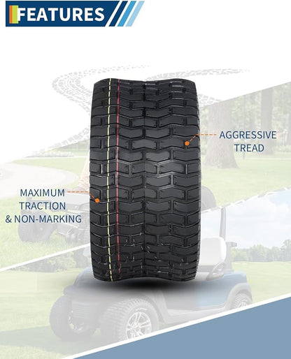 2 Pack 20x10.00-8 Lawn Mower Tires,20x10-8 NHS Off-Highway Tires, 20x10x8 Turf Tires Replacement for Riding Mower Garden Tractor Golf Cart Utility Vehicle,4PR Tubeless