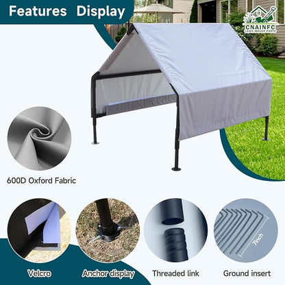 Robot Mower Garage, Waterproof UV-Proof Cover, for All Robot Mowers | Thickened 600D Oxford fabric | Rust-proof steel frame | 32×28×24in | Fits Lymow, Segway, Mammotion, Mova, WORX & more