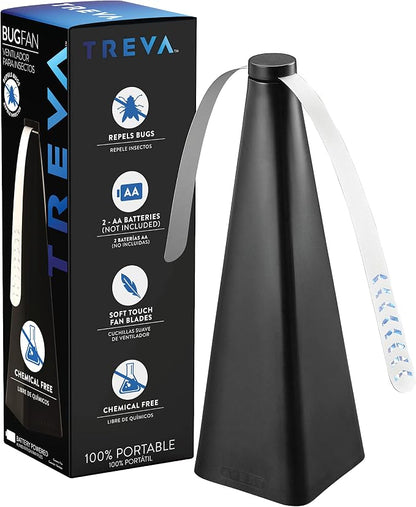 Treva Bug Fan Fly Deterrent with Holographic Blades 4-Pack Black | Yes