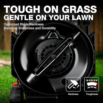 PowerSmart Corded Electric Lawn Mower, 14 Inch, 12.5 Amp, Ergonomic Handle | Large Capacity Grass Catcher, Reliable Motor, 6-Position Height Adjustment, 2-in-1 Mulch & Bag