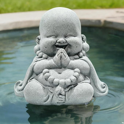 Buddha Statue,Zen Monk Praying Statue Sculptures Ornament for Garden,Outdoor,Wealth,Good Luck, Indoor,Mini Buddha Fish Tank Decoration (Prayer Buddha)