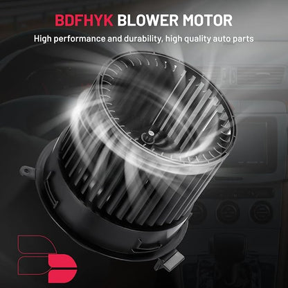 BDFHYK AC Heater Blower Motor Fan 75103 Compatible with Nissan 2013-2023 Leaf, 2018-2019 Sentra,HVAC Blower Motor Assembly Replacement for PM4474 272263NF0A 272264SG1B