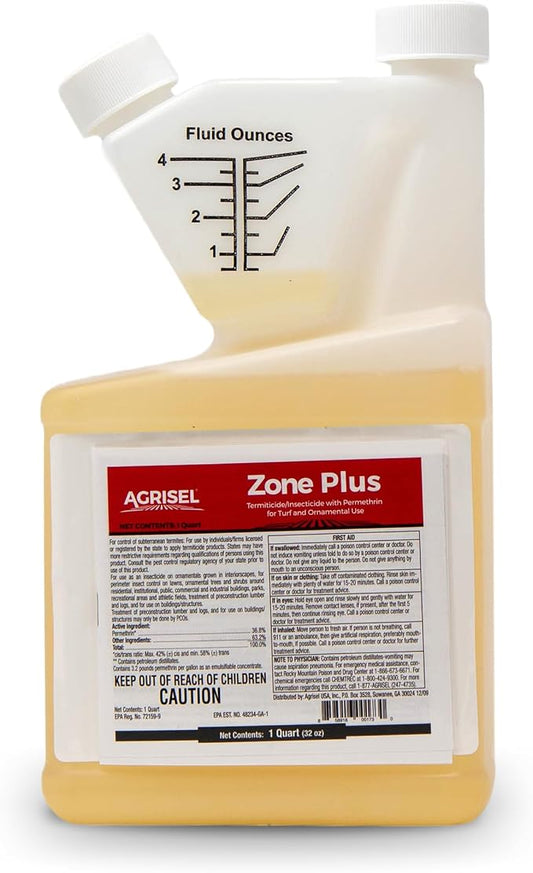 Agrisel Zone Plus Insect & Pest Control, Broad Spectrum, for Indoor & Outdoor, Effective Against 100 Pests, Eco-Friendly, 32 Ounce