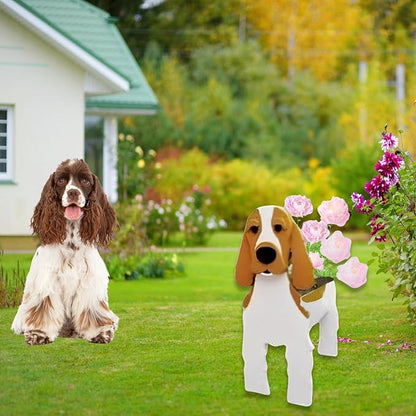 Cocker Spaniel Dog Planter Pots, 9.45 x 9.17 x 13.39 Inches | Dog Flower Pot, Cute Animal Shaped Plant Pot, Gifts for Women & Pet Lovers, Indoor Outdoor Garden Home Office Decor