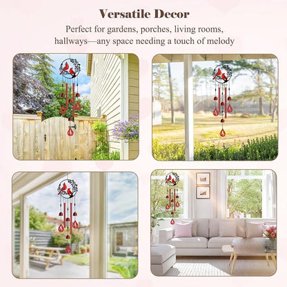 Wind Chimes for Outside Cardinal Wind Chimes Windchimes Outdoors Red Bird Wind Chime Cardinal Gifts for Women Mom Grandma Sisters