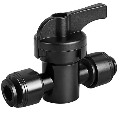 10 Pack 1/4 Inch Drip Irrigation Shut Off Valve Fittings - 1/4'' Drip Line Push-to-Fit Switch Valve Connectors for 1/4 Inch Drip Irrigation Tubing Regulate Water Flow