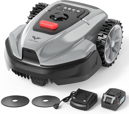 V3 Robot Lawn Mower with Visual Navigation, Smart APP Control, Quiet Operation, Adjustable Mowing Height, Boundary Strip No-Go Zones, Reliable Robotic Lawn Mower for 1600 Sq.Ft Yards