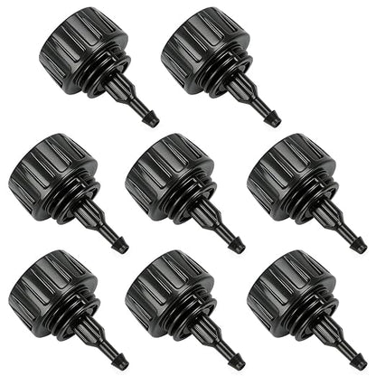 8 Pack 3/4" Garden Hose To 1/4" Irrigation Tubing Adapter, 1/4 Inch Drip Irrigation Tubing To Faucet Garden Hose Adapter 3/4 Inch FHT To 1/4 Inch Supply Line Adapter Fittings