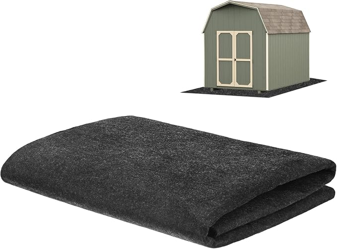 M METERXITY 3 mm Thickened Outdoor Storage Shed Mat, 3x6 ft Waterproof Shed Flooring Mat for Patio Furniture Floor Protecting from Wear/Liquid/Dust/Oil, Non-Slip Felt Rubber Rug Pad [Grey]
