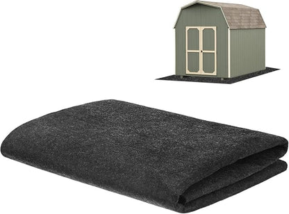 M METERXITY 3 mm Thickened Outdoor Storage Shed Mat, 3x6 ft Waterproof Shed Flooring Mat for Patio Furniture Floor Protecting from Wear/Liquid/Dust/Oil, Non-Slip Felt Rubber Rug Pad [Grey]