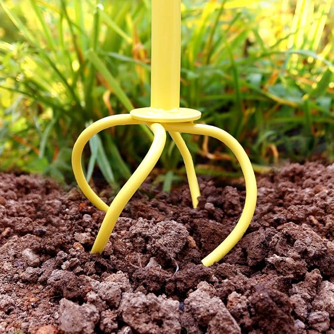 Altdorff Hand Tiller for Gardening, Garden Claw Manual Tiller with Ergomomic Handle, Steel Cultivator Tiller Lawn Aerator Tool Soil Lossener for Gardening Bed and Plant Box
