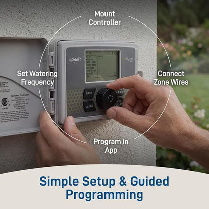 Orbit B-hyve Smart Indoor/Outdoor Sprinkler Controller - 6-Zone - App Controlled Smart Controller with Custom Irrigation Schedules - Weatherproof Multi-Zone Sprinkler System - 57946