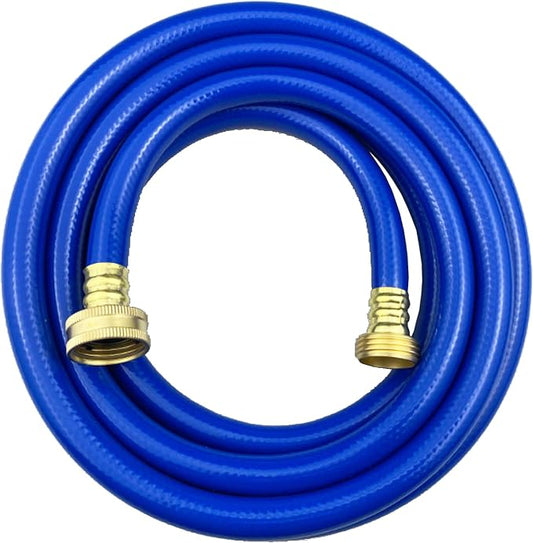 Darnassus PVC Garden Hose 1/2 Inch Green Heavy Duty Water Hose with Solid Brass Fittings,No Leaking, Flexible,for outdoors,Lawns,Patio (10 FT, Blue, Brass Fittings)