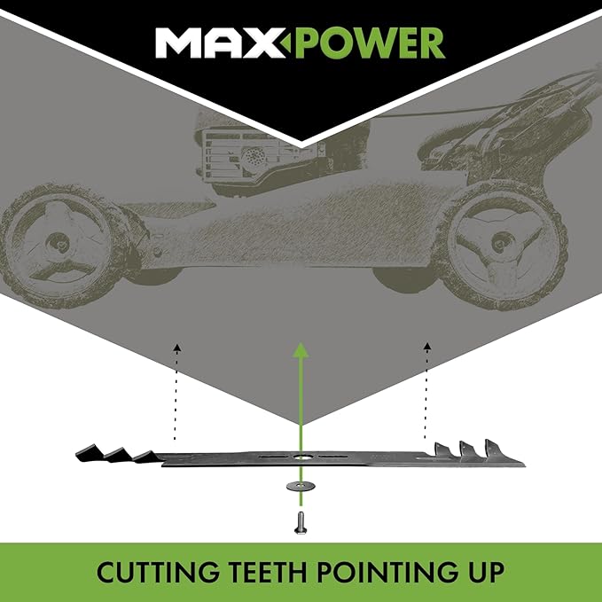 MaxPower 331376XB USA MADE Commercial Mulching Mower Blade | For 22" Toro Recyclers, Replaces OEM no. 108-9764-03, 131-4547-03