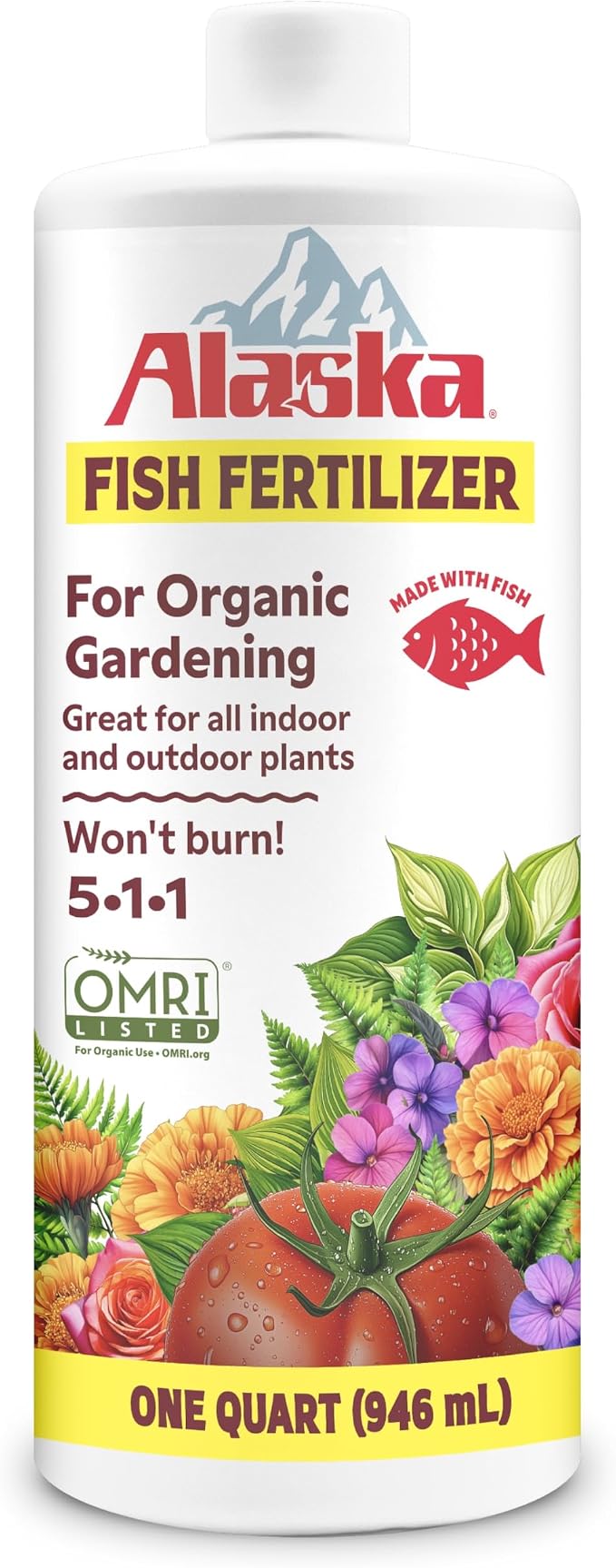 Alaska 100545841 Fish Fertilizer 5-1-1 32 OZ (6 Pack)