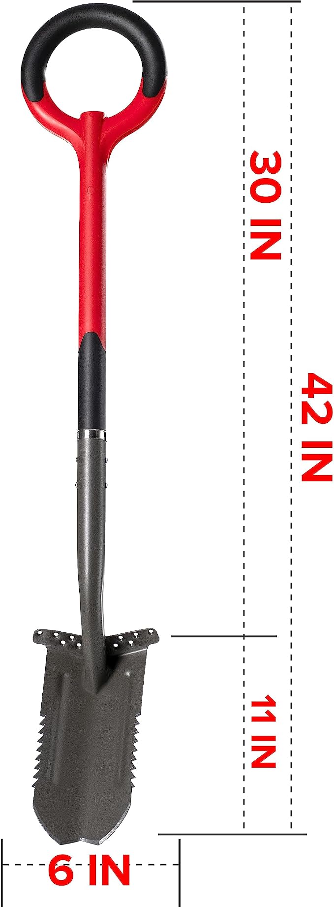 Root Slayer 23711 42-Inch Carbon Steel Trenching Spade, Red