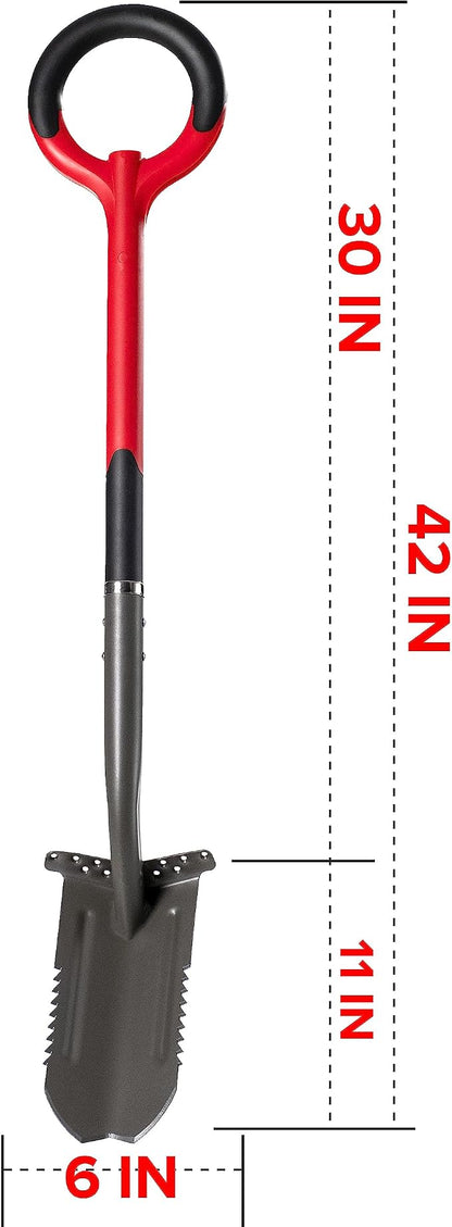 Root Slayer 23711 42-Inch Carbon Steel Trenching Spade, Red