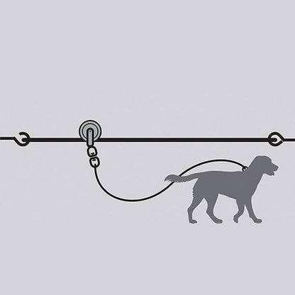 Four Paws Heavy Weight Trolley Exerciser Silver 75 Feet