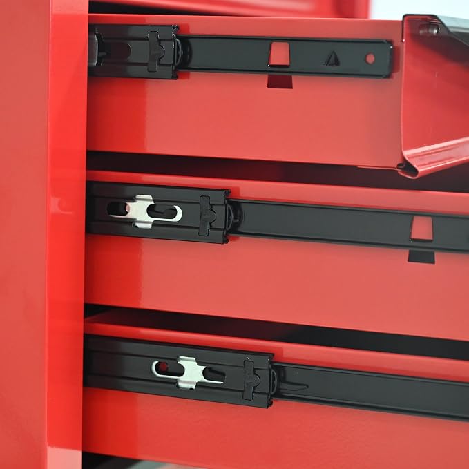KEIKI 6 Drawers Tool Cart on Wheels,Multifunctional Rolling Tool Chest Tool Storage,Drawers Rolling Tool Trolley Organizer Tool Case for Garage, Warehouse, Workshop, Repair Shop (Red)
