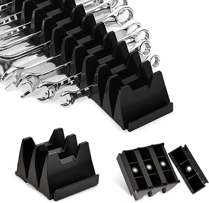 84 pcs Magnetic Modular Wrench Organizer Wrench Holder - Wrenchs Tool Organizers for Tool Drawer Storage, Wrenchs Rack with Metric SAE Labels, Tool Storage Set Holder Festival Mechanics pcs