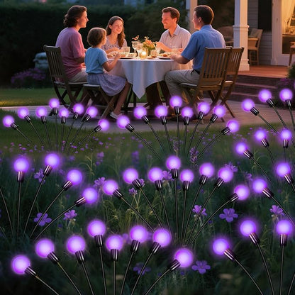 ZFNN Solar Garden Lights Outdoor, 4 Pack Firefly Swaying Lights Purple, Waterproof 6 Pack 36 Heads Garden Decor for Yard Patio Pathway Lawn, Gardening Gifts for Women Christmas Decoration