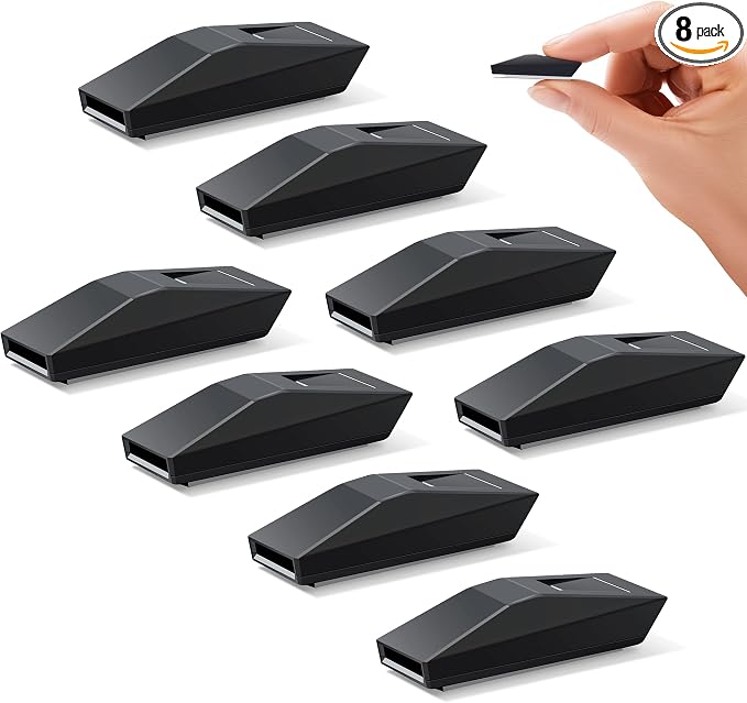 8Pcs Deer Whistles for Vehicles, Deer Horns Deterrent for Cars, Deer Warning Devices for Cars, Trunks, Motorcycle, Mini Size Black