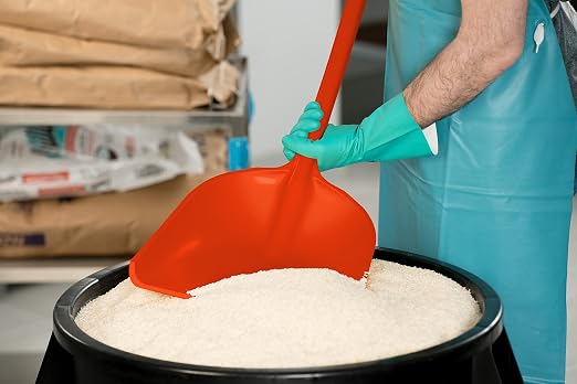 SPARTA 41076EC24 Plastic Sanitary Shovel, Food Safe Plastic Shovel For Commerical Kitchens, 11 Inches, Orange