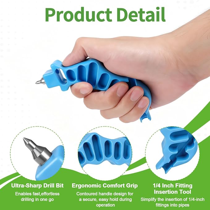 RedChili 3PCS Drip Irrigation Hole Punch Tubing Cutter Tool, 2 in 1 Hole Punch & Tubing Cutter Set Drip Line Hole Puncher Tool for 1/4 Inch Barbed Fitting Insertion for Garden Drip Tubing System