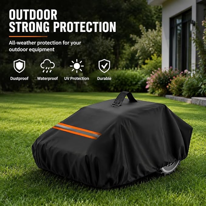 600D Robot Lawn Mower Garage Cover for Lymow One Plus 10A 2026, Water Resistant Robotic Lawn Mower Shelter for Outdoor Automatic Mowers, All Weather Protection,B
