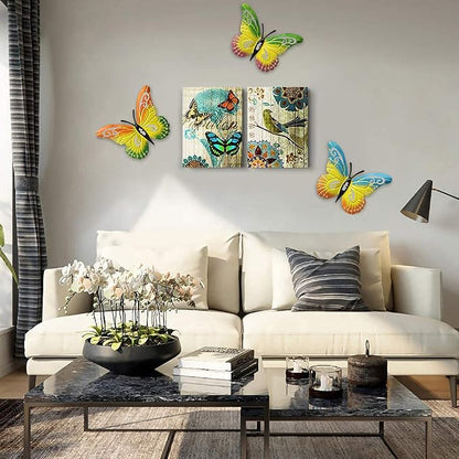 WKHOMEDECO Metal Wall Art, Wall Decor Sculpture Hanging for Indoor and Outdoor Decor, Outdoor Wall Art for Patio, Fence, Garden, Yard, Fence Decorations
