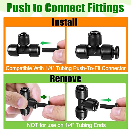 30 Pack 1/4 Inch Drip Irrigation End Plug Fittings - 1/4'' Drip Line End Cap Fittings for 1/4'' Drip Line Push-to-Fit Connectors End Closure Parts for Drip Irrigation System