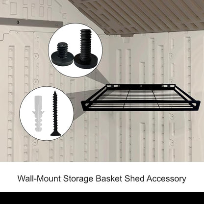 Resin Shelf Accessory Outdoor Sheds Storage,Compatible with Suncast shed Accessories,with EZ Bolt Assembly (2)