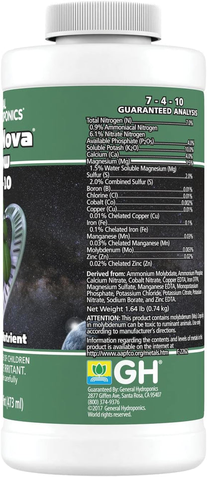 General Hydroponics GH1621 FloraNova Grow-1 Pint Fertilizer
