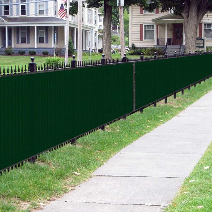 Sunnyglade 5 feet x 100 feet Privacy Screen Fence Heavy Duty Fencing Mesh Shade Net Cover for Wall Garden Yard Backyard (Green, 5 ft X 100 ft)